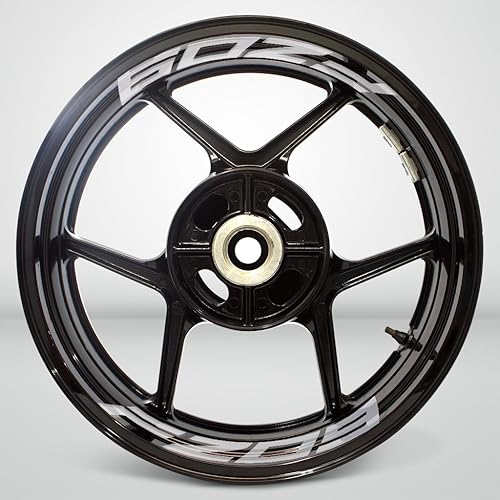 Miniatura 2 de Stickman Vinyls Cinta adhesiva reflectante plateada para llanta interior de motocicleta, compatible con Yamaha FZ09