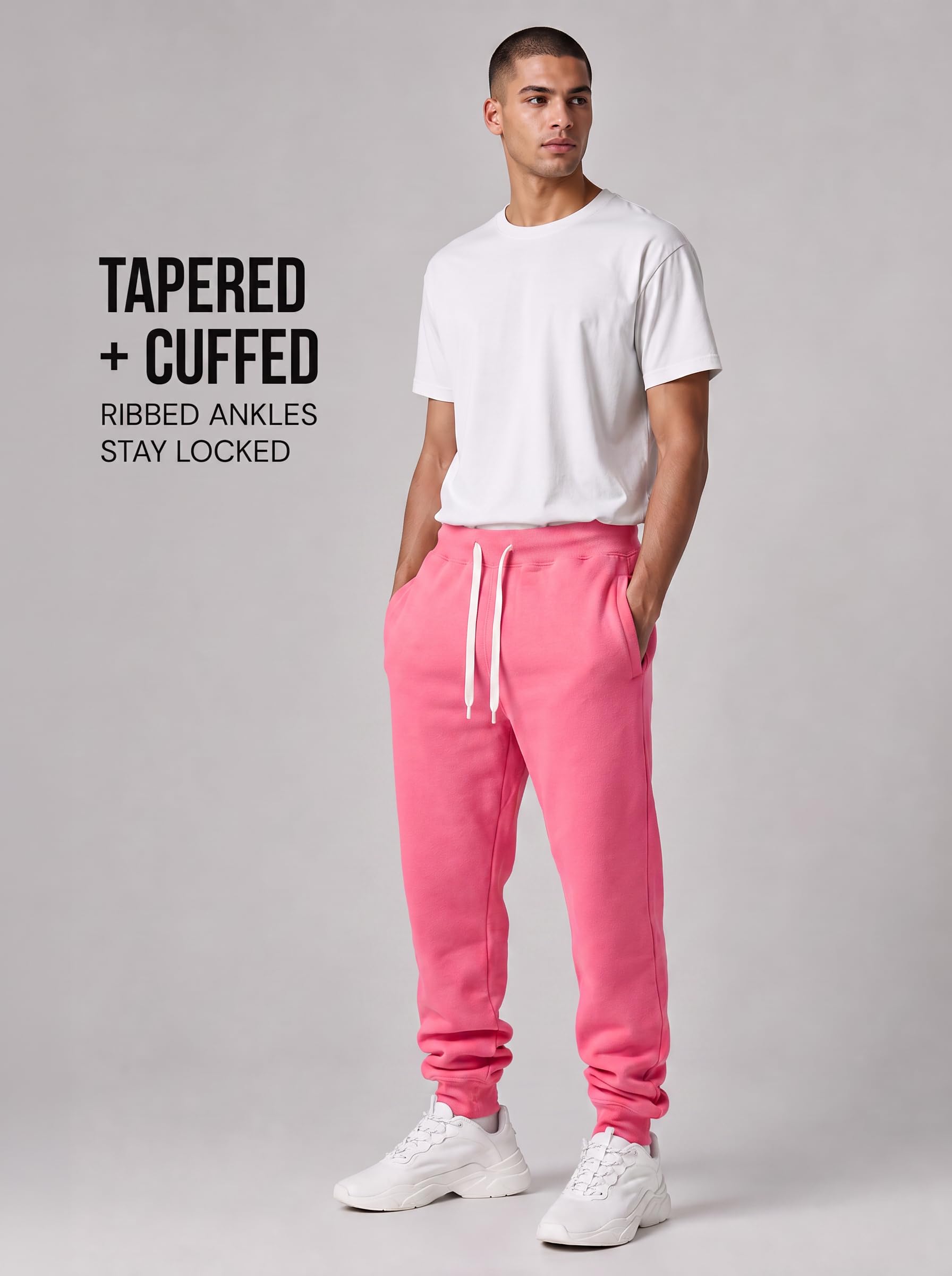 Southpole Basic Active Fleece Jogger Spodnie - Regularne I Duże I Wysokie Rozmiary - Spodnie dresowe Mężczyźni