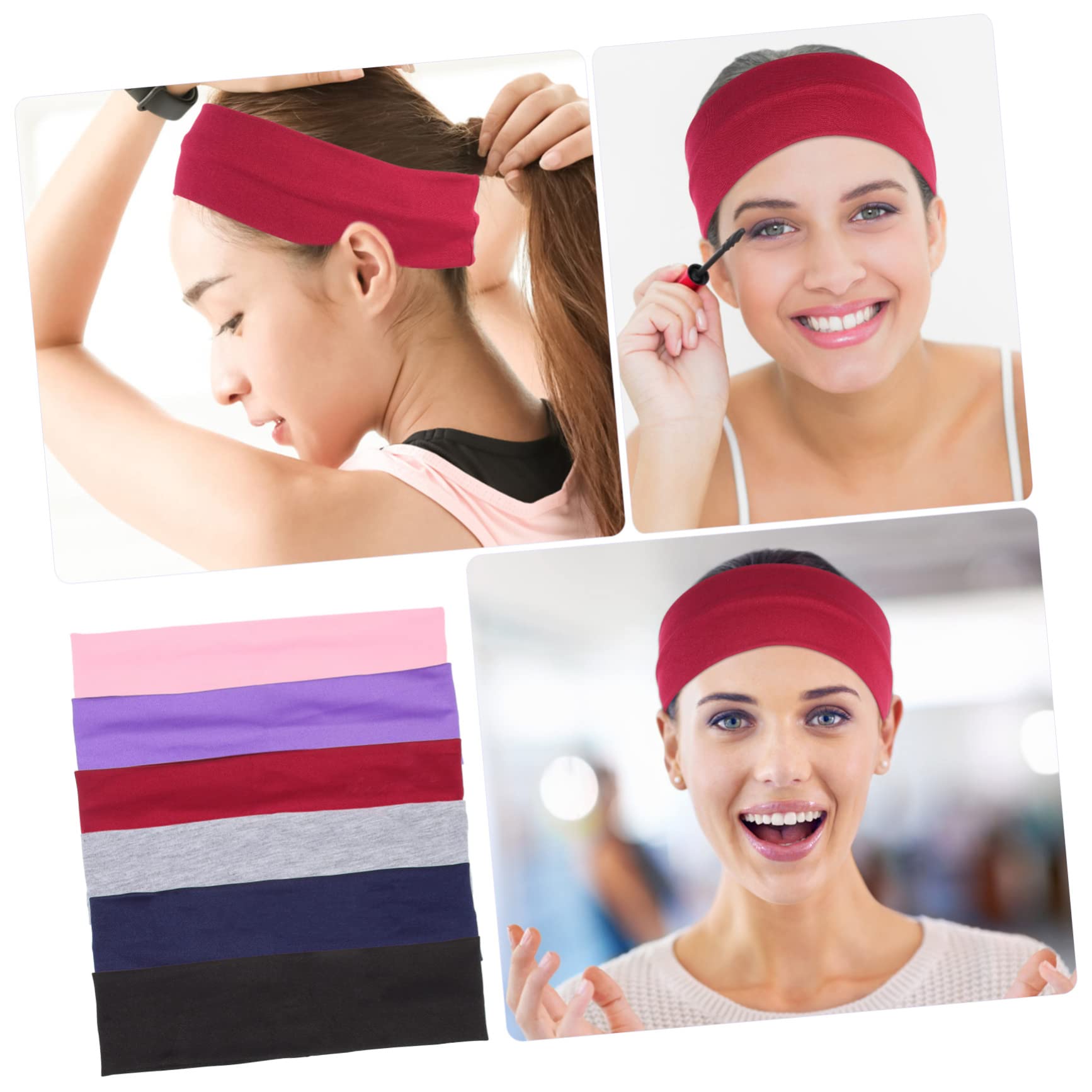 Toyvian Bandeau Antidérapant Bandeau Sport Bandeau Élastique Bandeau en Cours D'exécution Bandeau De Tête De Yoga Bandeau De Yoga Tête De Sueur Spandex