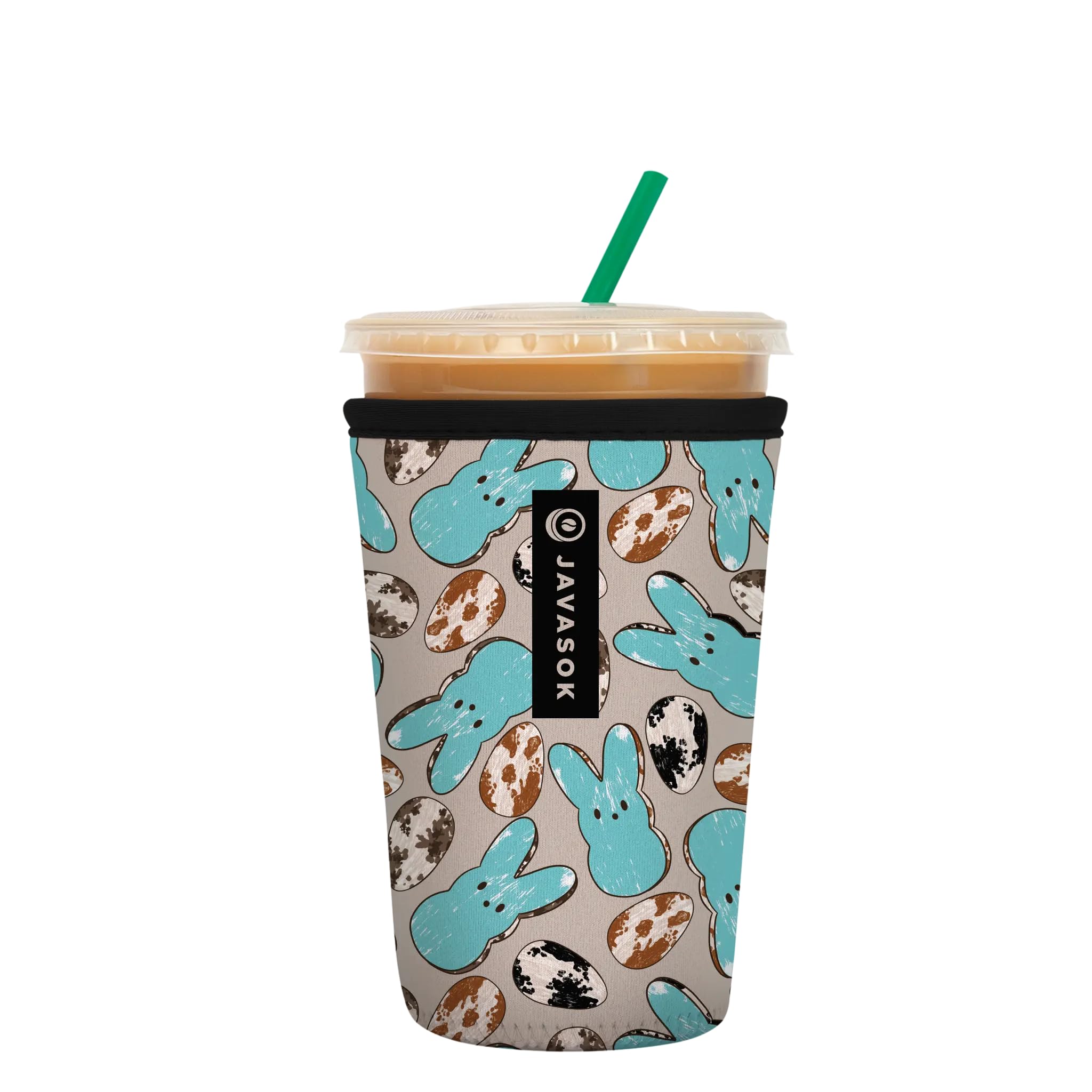 Sok It JavaSok Iced Coffee &amp; Cold Soda Insulated Neoprene Cup Sleeve (Hanging With My Peeps, Medium: 22-28oz)