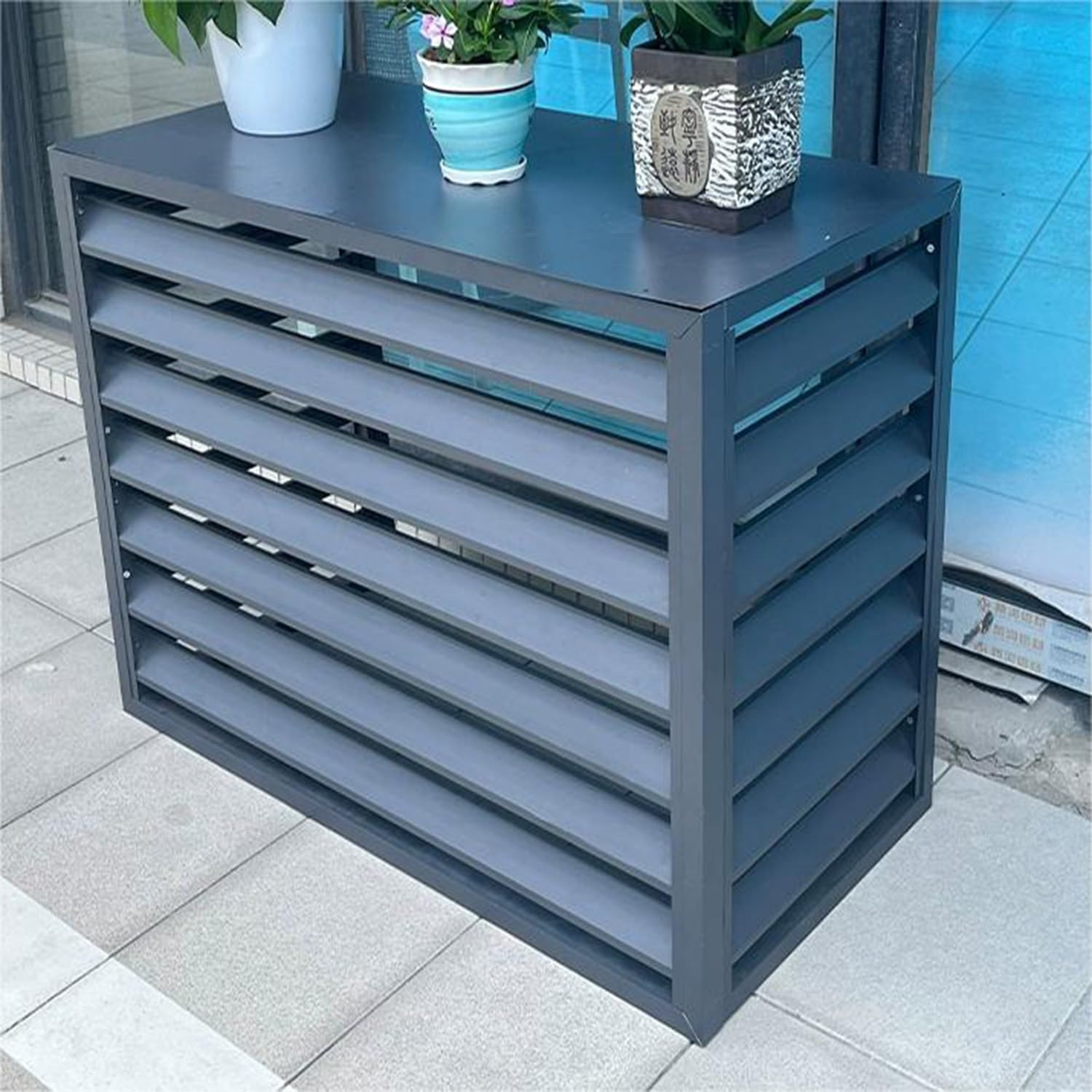 Amazon.co.jp: 室外機エアコンカバー、盗難防止柵スクリーン、頑丈な