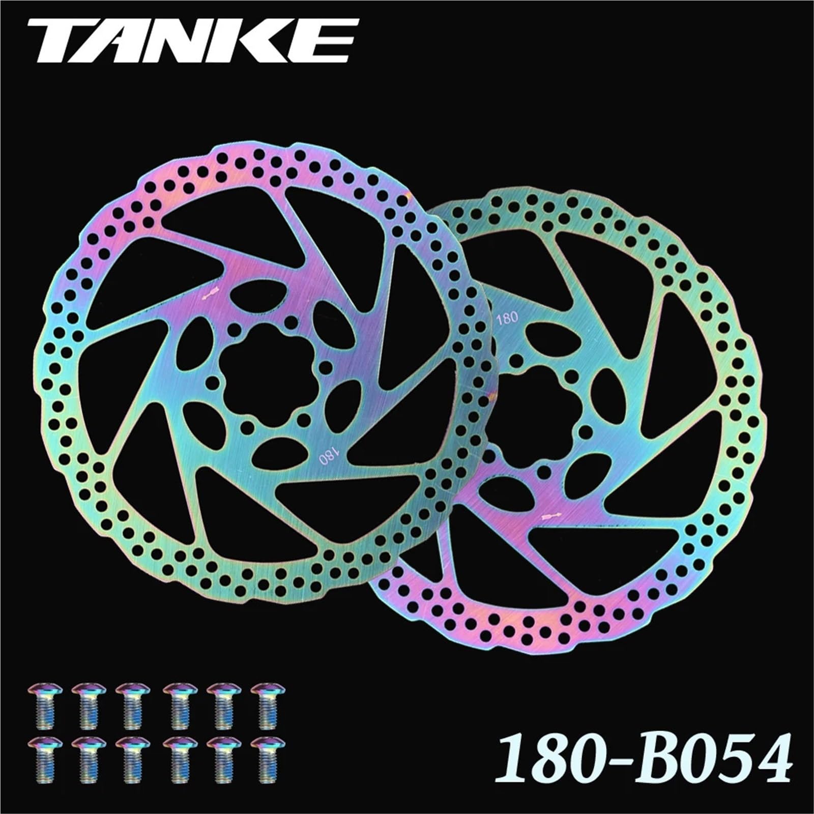 Rotore del Freno a Disco for Bici 140 160 180 203 Freno a Disco 2 Pezzi con 12 bulloni | For bici da strada MTB BMX Disco flottante in acciaio inossidabile