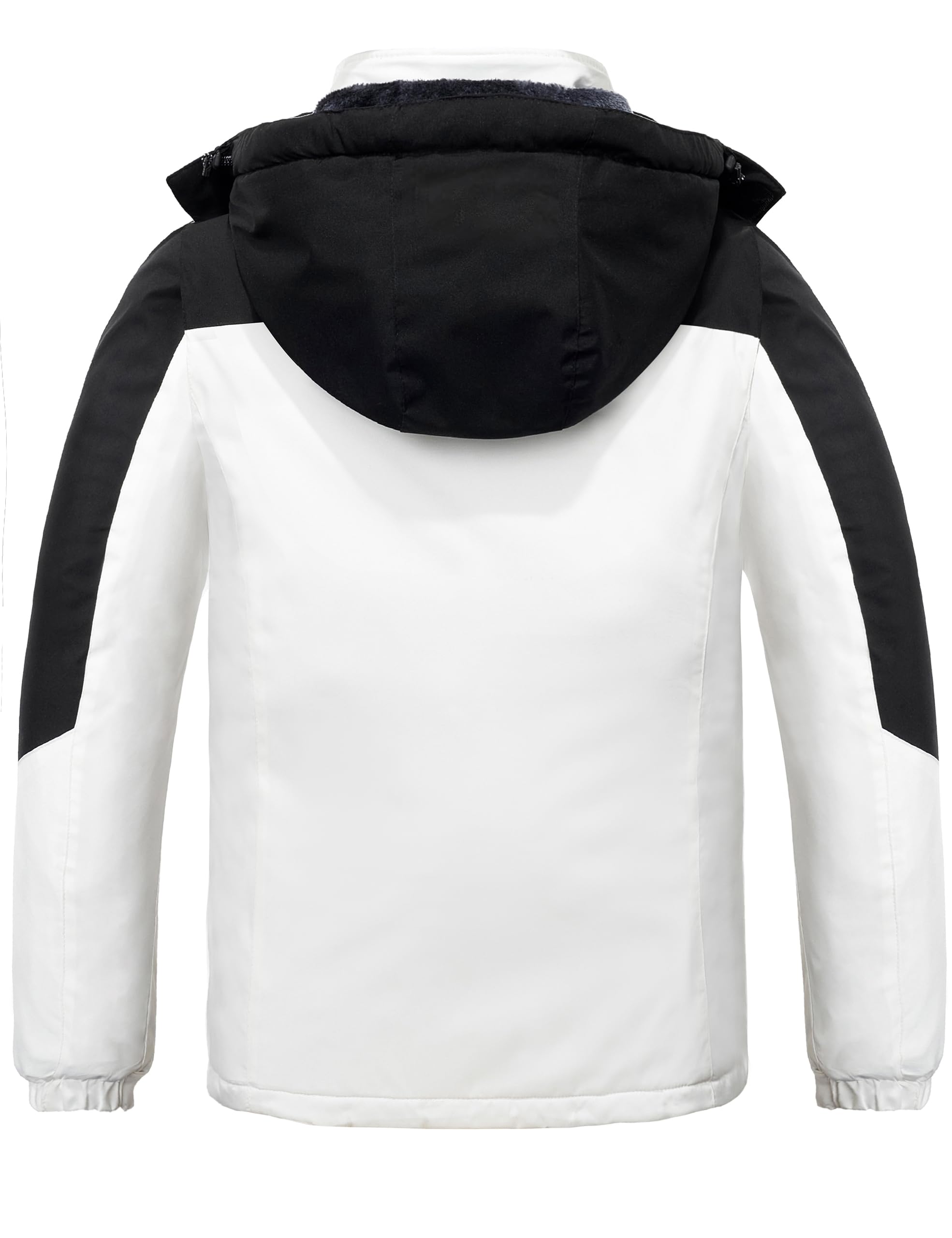 Wantdo Giacca da Sci Montagna Calda Invernale Parka da Neve Imbottita Cappotto da Snowboard in Pile Giubbotto con Cappuccio Impermeabile Uomo