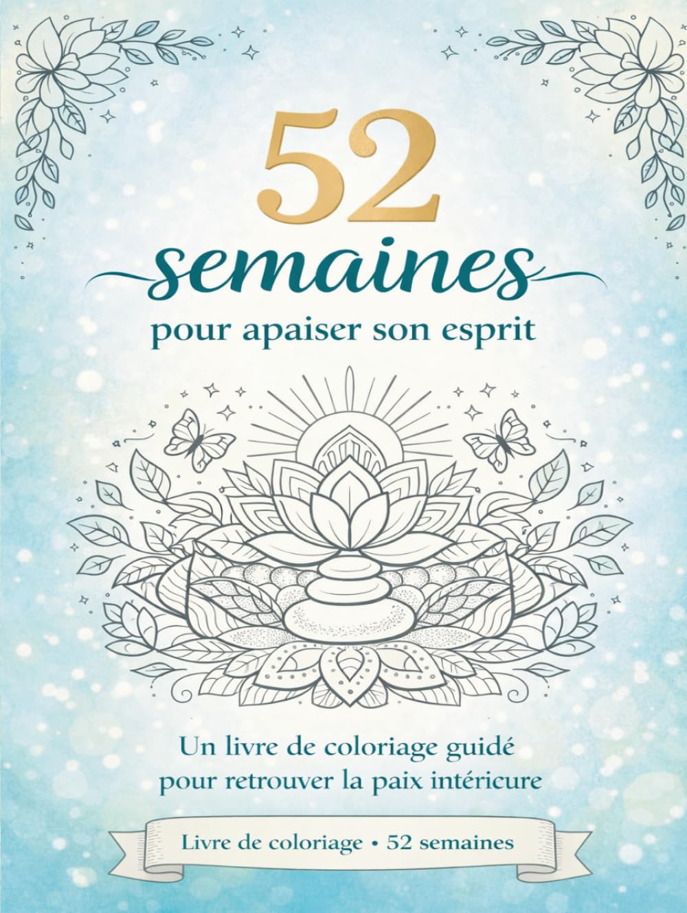 52 semaines pour apaiser son esprit: Un livre de coloriage guidé pour retrouver la paix intérieure