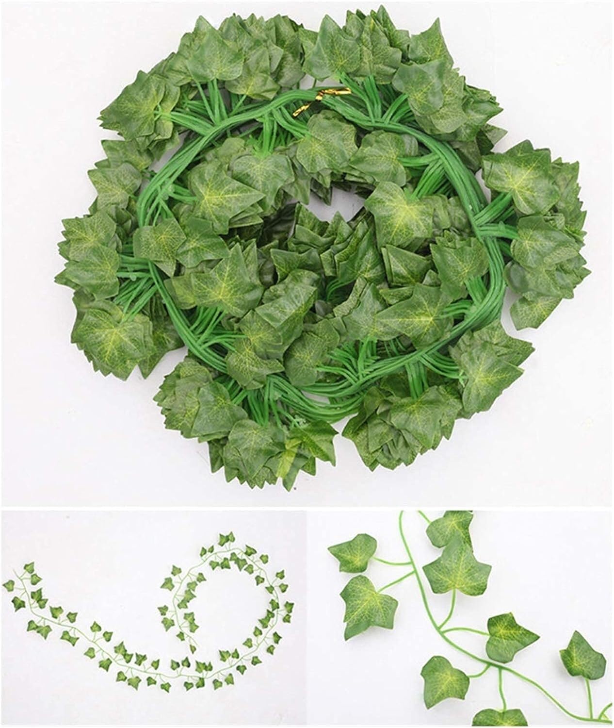 InLiMa 5 pezzi di edera artificiale foglia di vite 6,8 piedi foglie verdi appese ghirlanda fiori di fogliame finto casa cucina giardino ufficio decorazione della parete di nozze