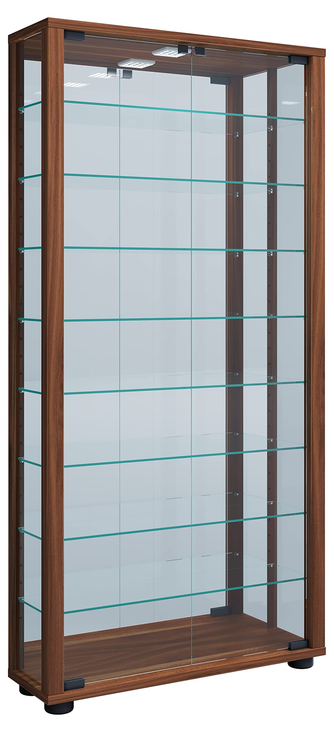 VCM Vitrine en bois Vitrine en verre à collectionner Vitrine sur pied Miroir Lumo Maxi Vitrine en bois Vitrine en verre à collectionner Vitrine sur pied Miroir Lumo Maxi