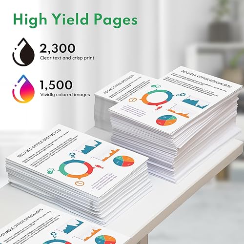 Miniatura 3 de Paquete combinado de cartuchos de tinta 940XL (5 unidades, 2 negro1 cian1 magenta1 amarillo). Cartuchos de tinta compatibles con 940XL 940 para