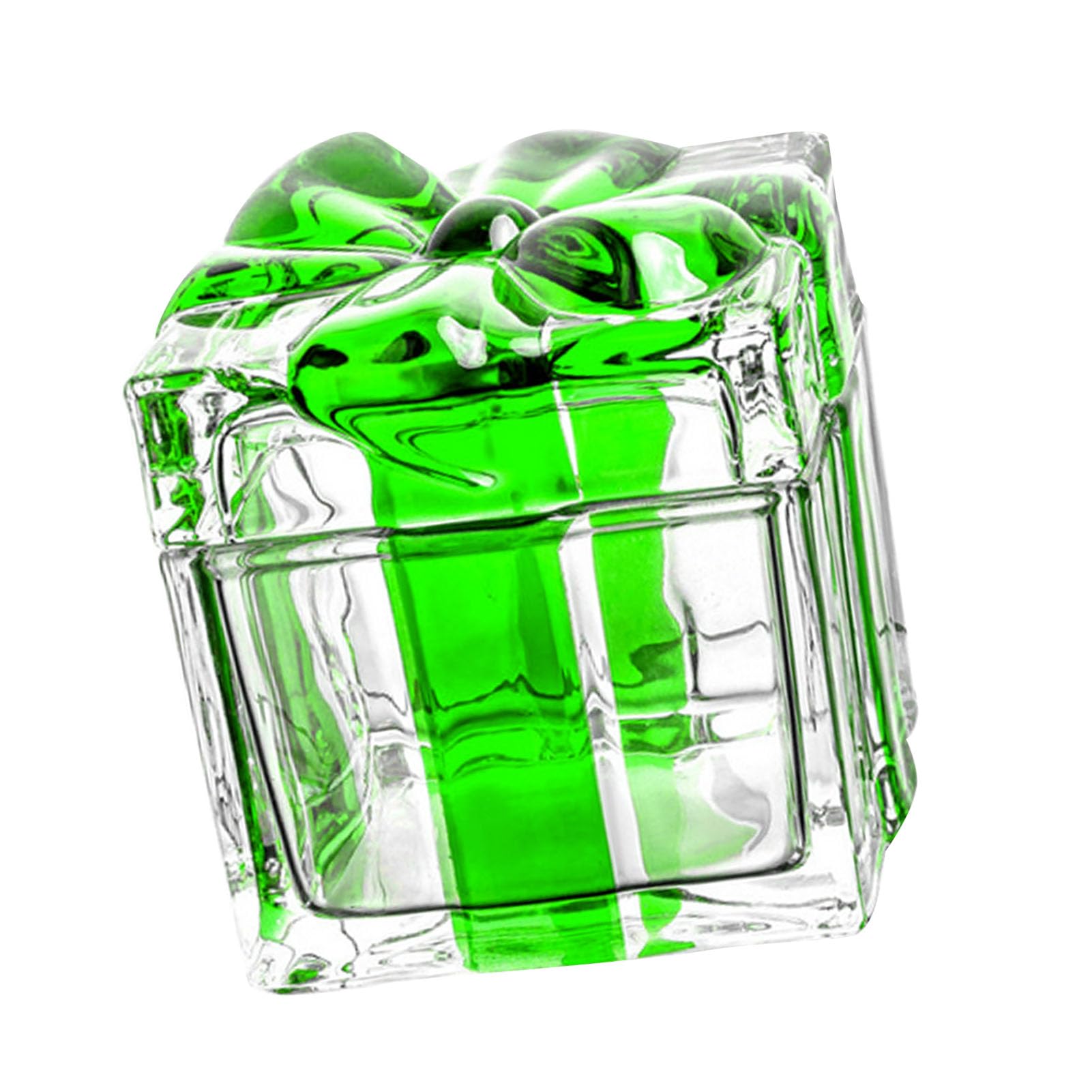 Barattolo di Biscotti Natalizi Barattolo di Vetro Festivo per Ornamenti di Caramelle, Pratico Contenitore per Caramelle per le Vacanze (4,13x4,13x4,13 pollici Verde)