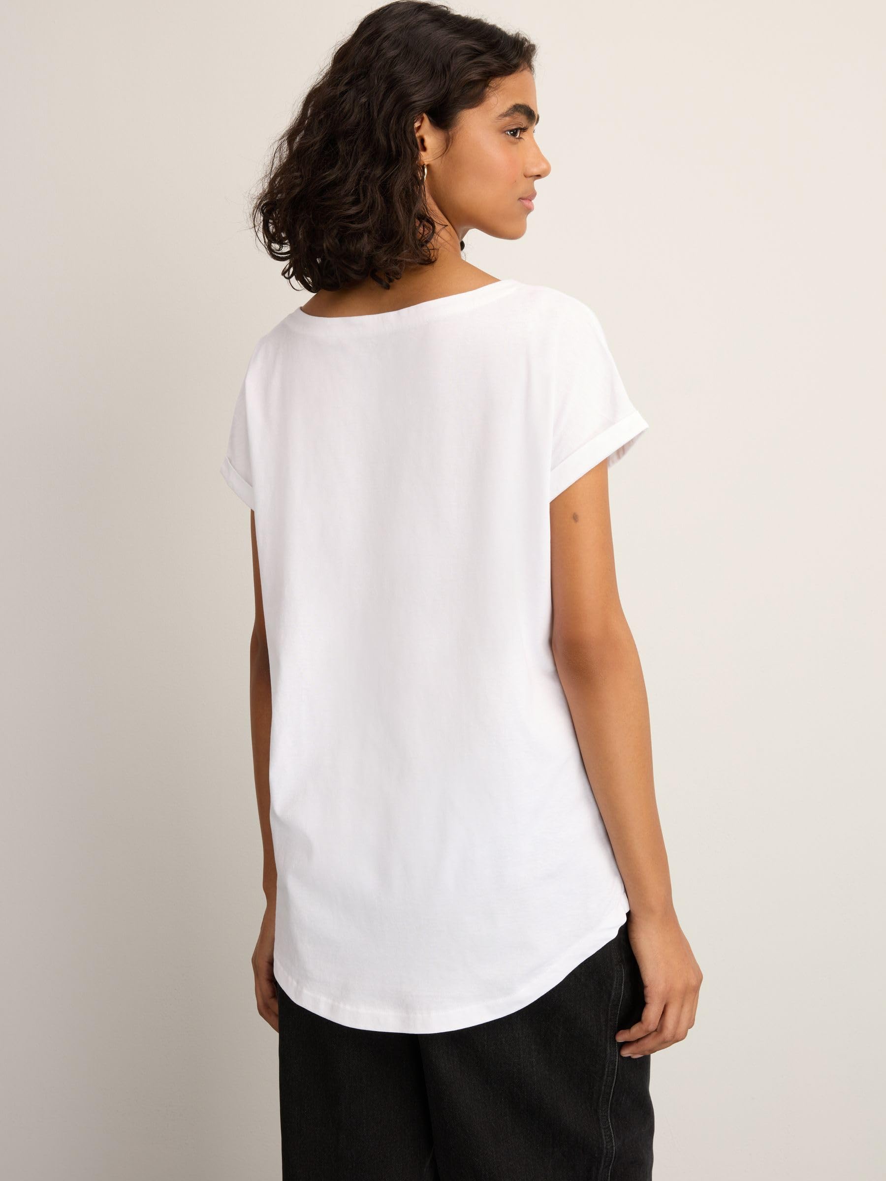 NEXT Damen T-Shirts mit überschnittenen Schultern aus 100% Baumwolle, 7er-Pack