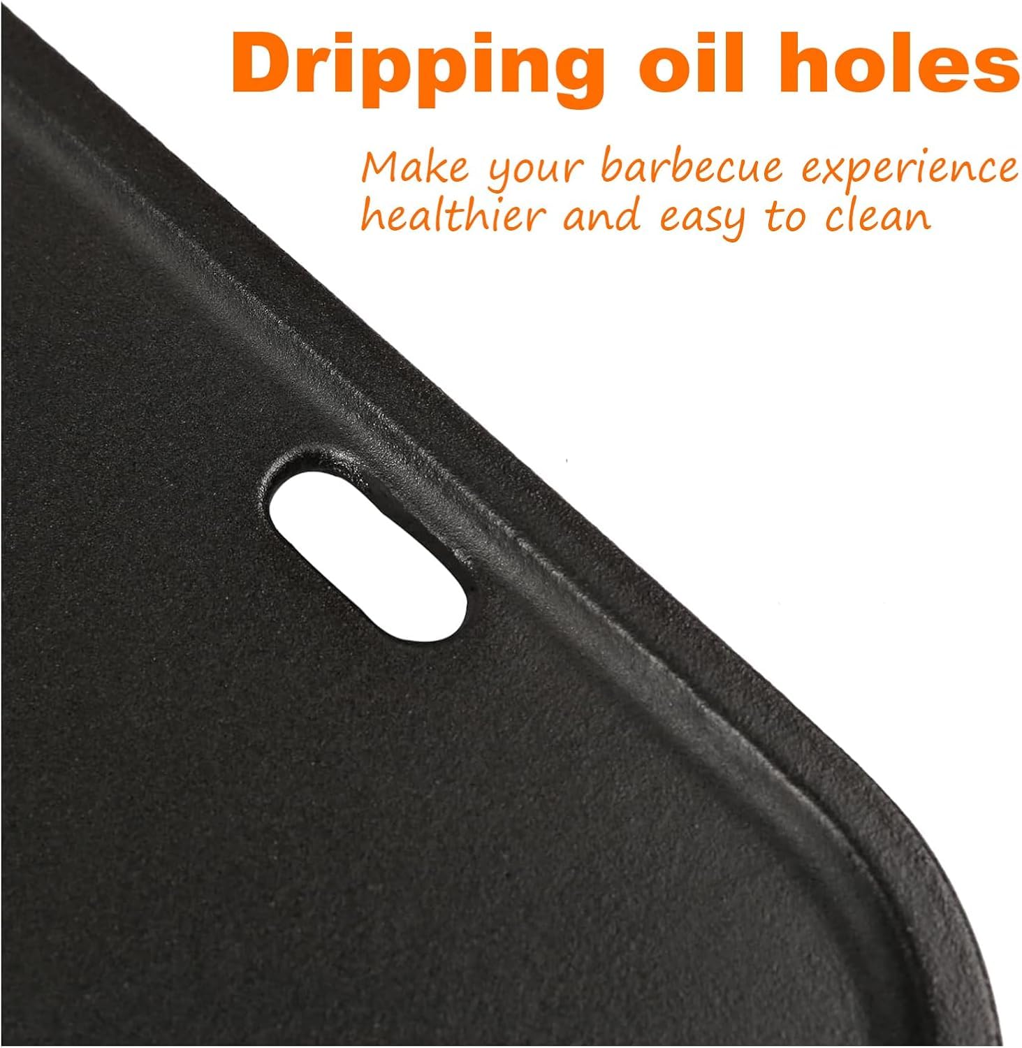 7034 Plancha de Hierro Fundido para Weber Traveler Barbacoa de Gas Portátil, Placa de Cocina para Weber Traveler 9010001 al aire libre Barbacoa de Barbacoa de Repuesto Negro