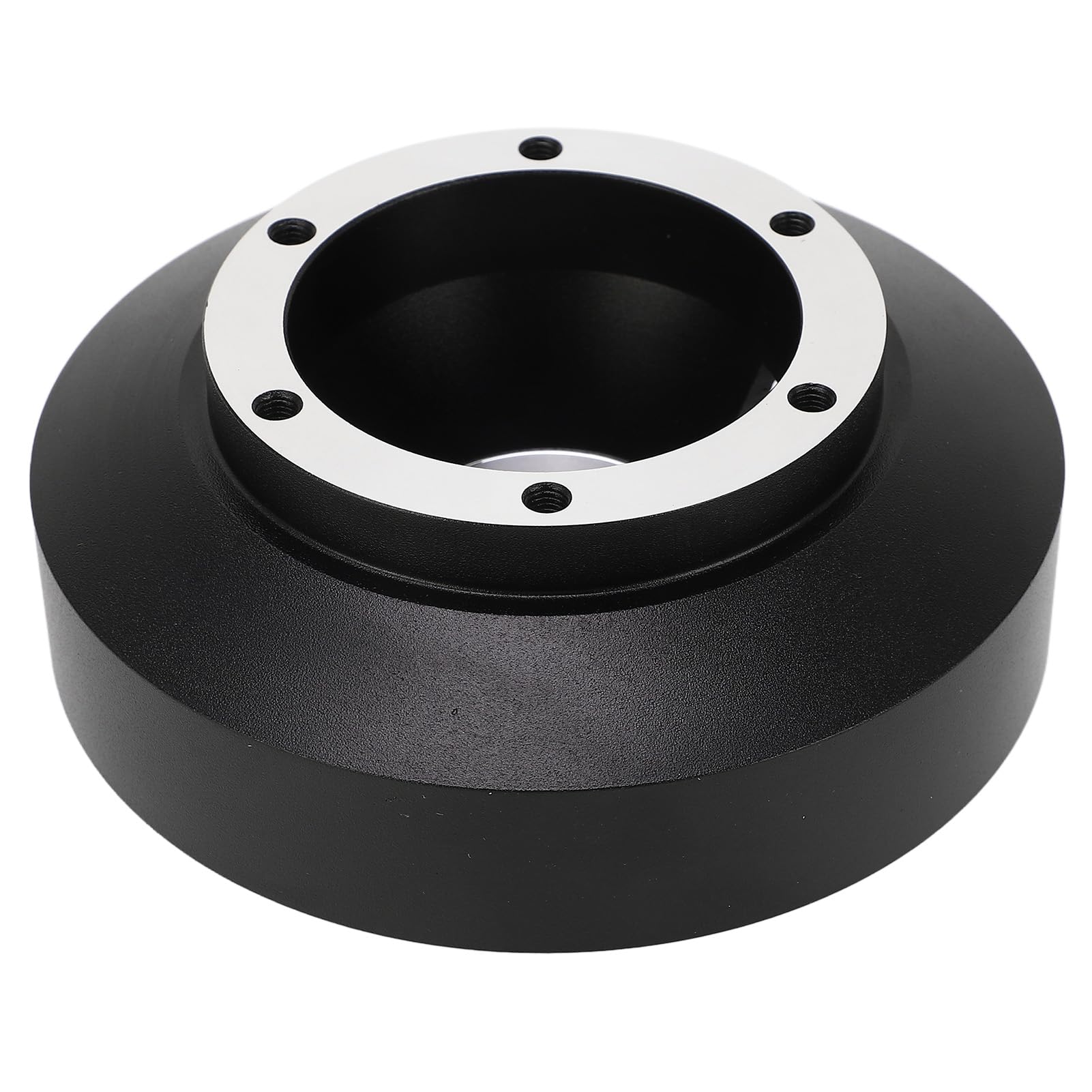 6-otworowy Krótki Adapter Piasty Kierownicy, Czarny Ergonomiczny Aluminiowy Adapter Dystansowy Piasty Kierownicy Zamiennik dla Ralliart Lancer