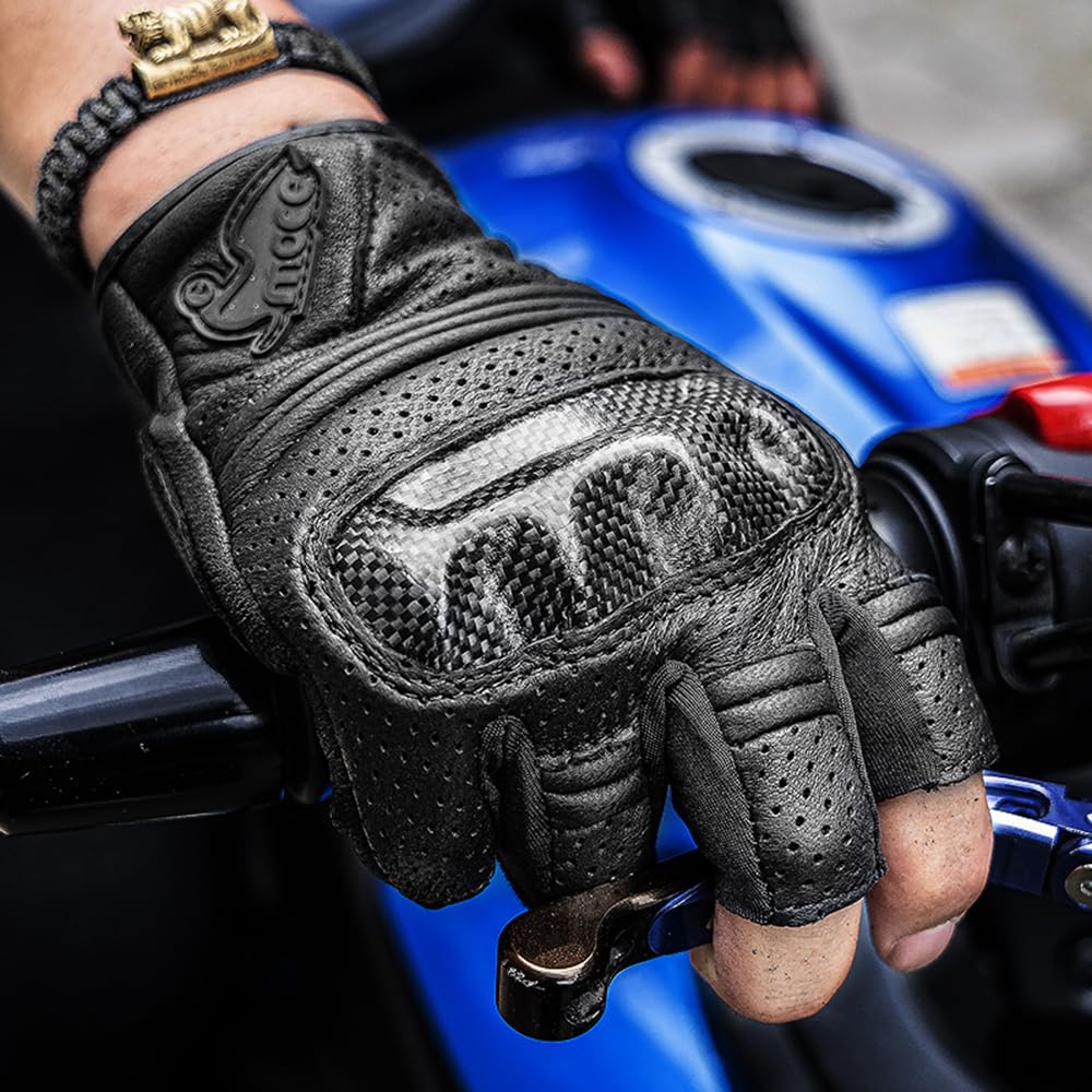 Guanti Moto Guanti senza dita traspiranti da moto estivi motocross Motociclista retrò