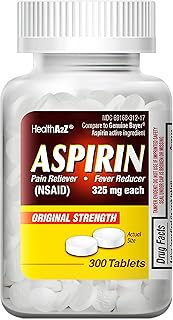Sponsored Ad - HealthA2Z Aspirin 325mg, 300 Count, Uncoated,Compare to Bayer® Active Ingredients