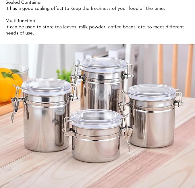 Set de 4 Recipientes Herméticos de Acero Inoxidable para Alimentos miniatura 2