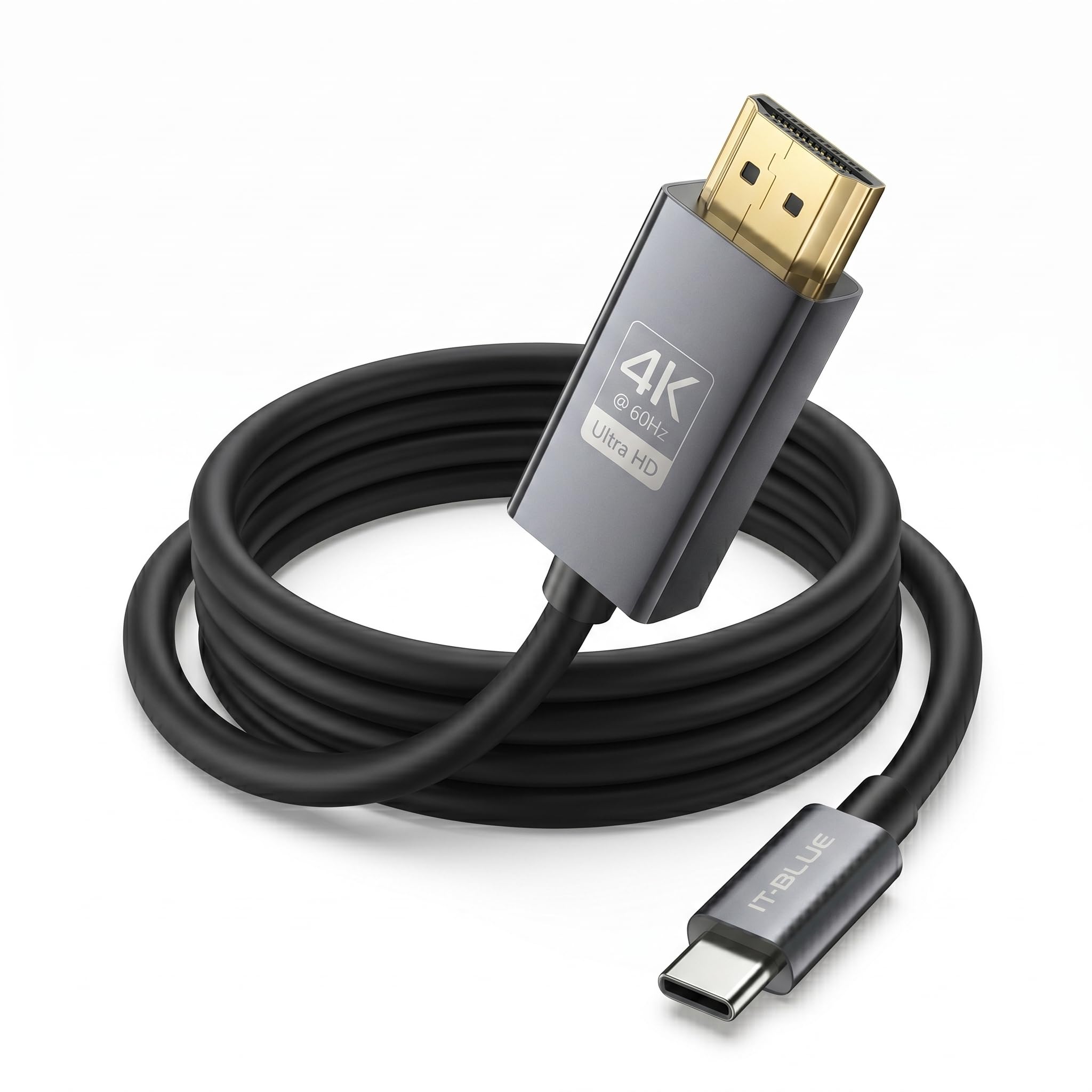 Cabo Adaptador USB-C para HDMI 2.0 Ultra HD 4K 60Hz e 2K 144Hz HDR Premium 1.8 Metros