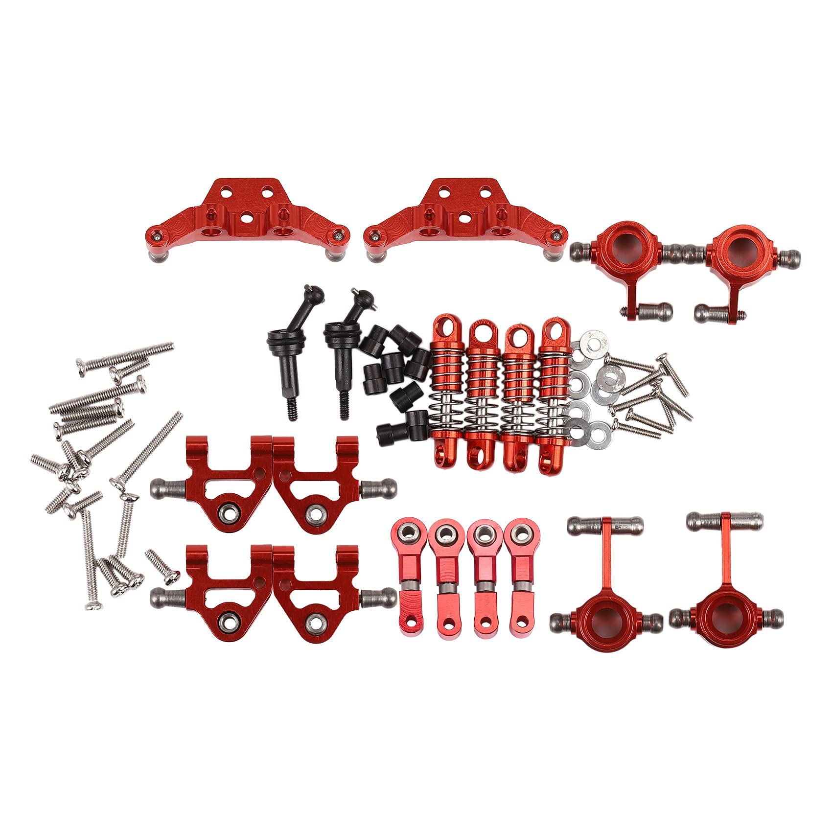 EduuyveeMetal Full Set Upgrade Parts for 1/28 K969 K979 K989 K999 P929 P939 Rc Car Parts,Red