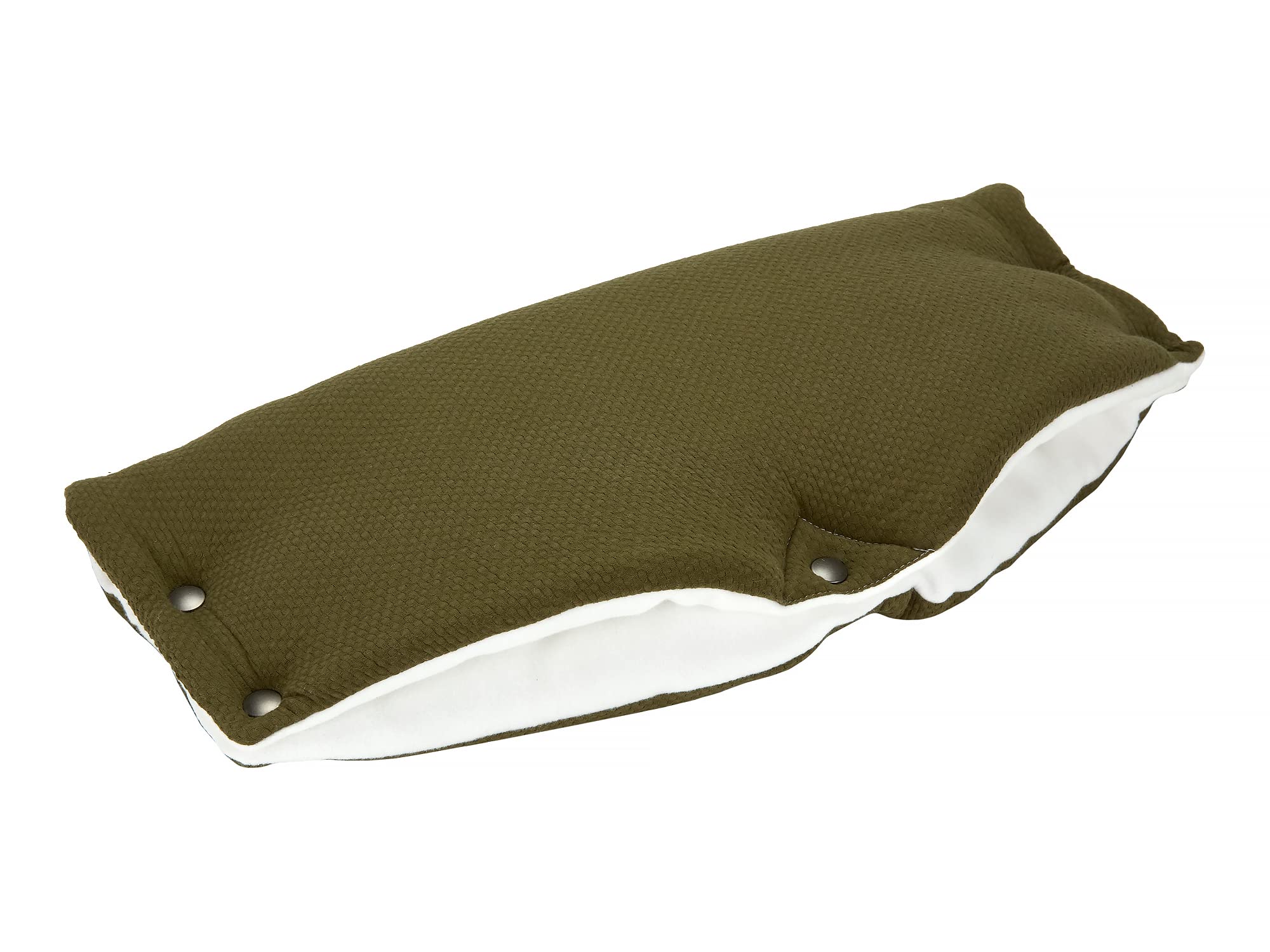 KraftKids Manicotto per passeggino in doppia crepa verde autunno, guanti da passeggino, larghezza 48 cm, profondità 23 cm, realizzato a mano nell'Unione Europea