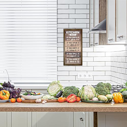 Miniatura 6 de Decoración de pared de cocina, decoración rústica de cocina, marco de cocina, letrero de reglas de cocina, decoración de pared de cocina, decoración