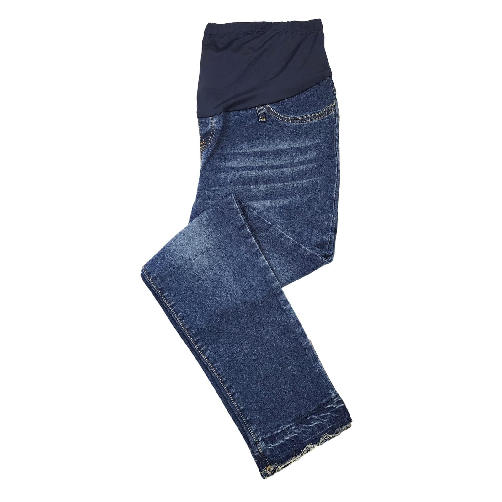 Jean de grossesse pour femme - Coupe skinny - Stretch - Taille haute - Extensible - Décontracté - Confortable et doux - Pantalon long en denim pour femme