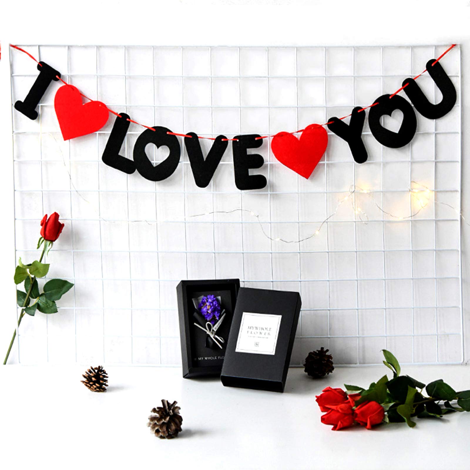 Amazon.com: I Love You Banner, Valentine Banner, “I Love You” Letters  Mother's Day Decorations Happy Anniversary Banner, Valentine's Day Decor  Love Decor Engagement Decorations for Weddings Decor Party Supplies : Toys &