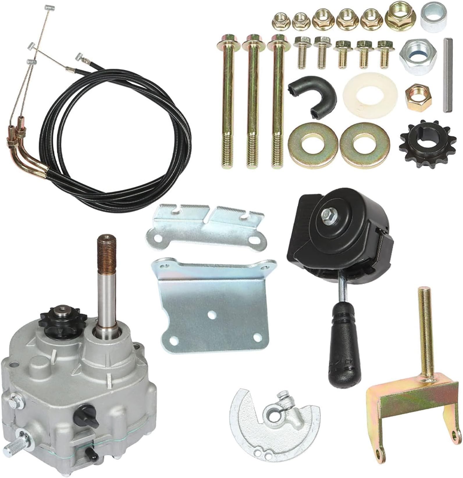 labwork Go Kart Forward Reverse Gearbox Kit Replacement for 2HP-13HP Engine Local 30 Series 2300rpm 4 Stroke 30 Series Torque Converter 35 Chain Go Karts Accessories 212cc Gearbox