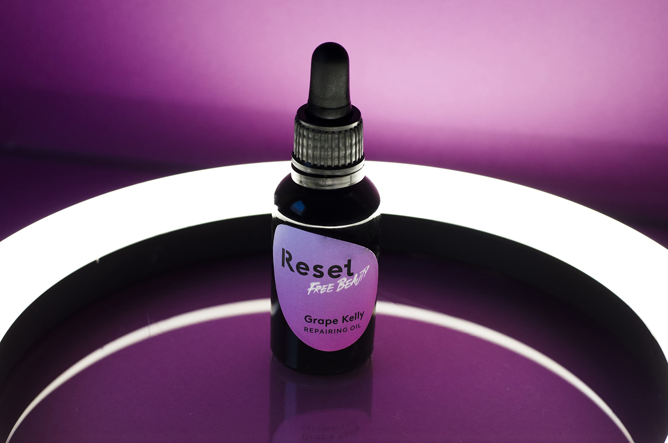 Aceite nutritivo y reparador-Regenera tu rostro- Nutre la piel debajo de la barba-Hidrata Protege-Aroma naranja amarga- 30ml - Grape Kelly RESET FREE BEAUTY