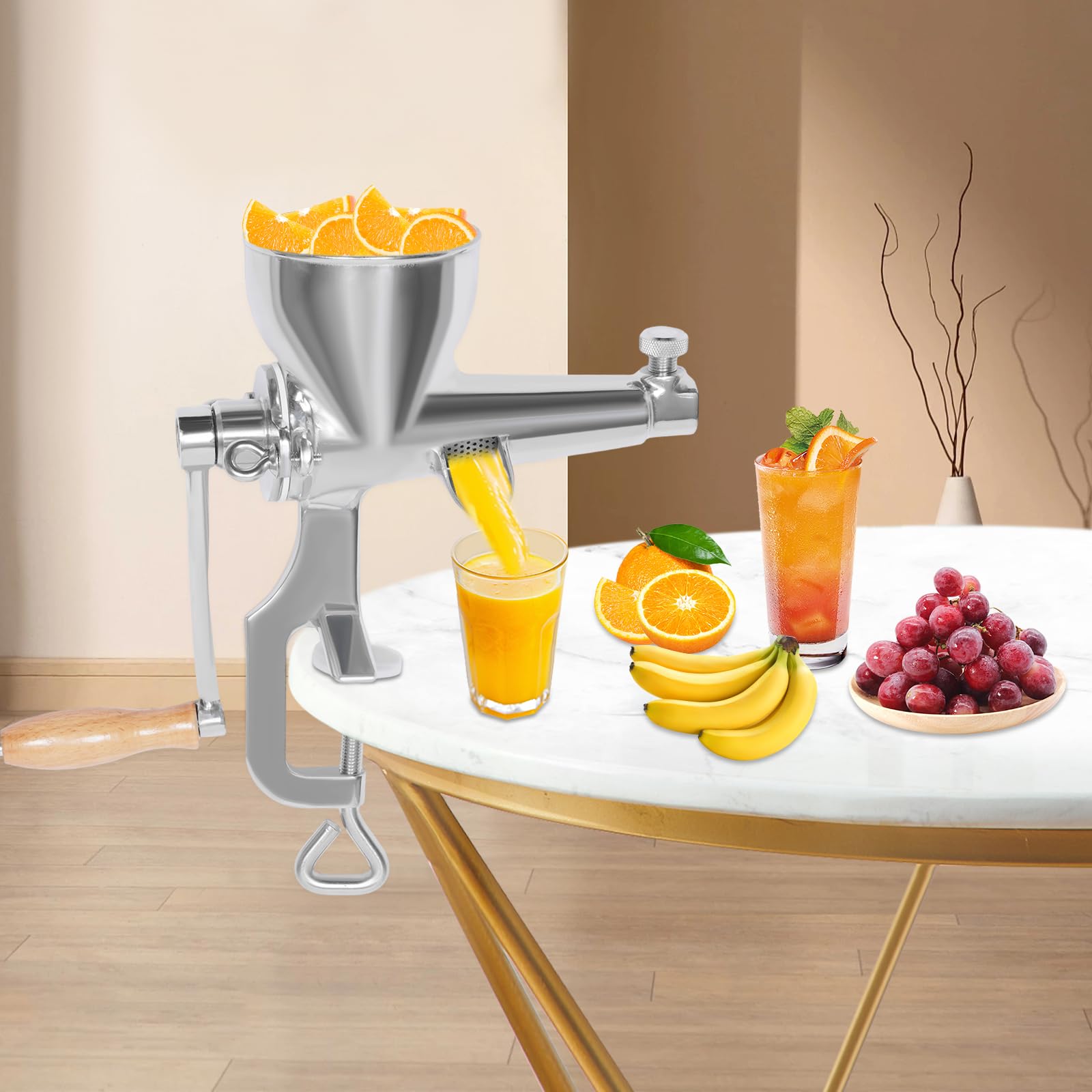 Exprimidor manual, exprimidor de bayas, exprimidor manual, acero inoxidable, frutas, verduras, exprimidor de frutas, manual de cocina, prensa de pasto de trigo, prensa de limas, prensa de frutas