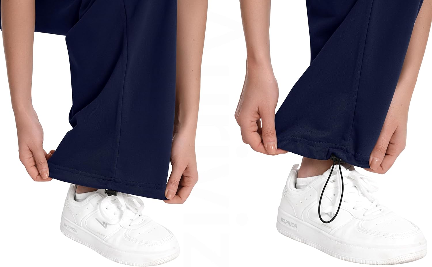 Auriviz Sweat Pants for Women Straight Leg Sweatpants Interior Drawstring Pants with Adjustable Leg Cuffs - Image 6