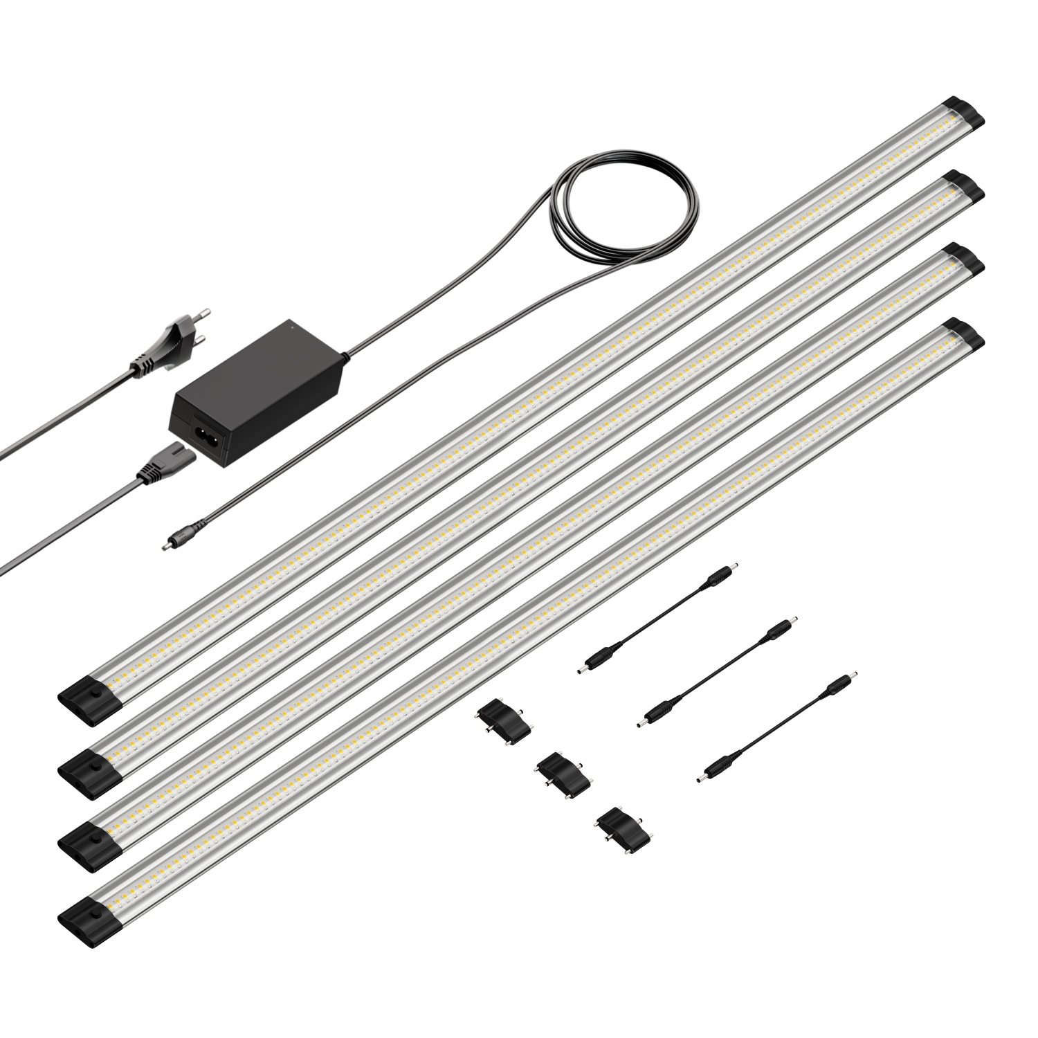 parlat LED Unterbau-Leuchte SIRIS, flach, je 90cm, je 1044lm, weiß 4er Set