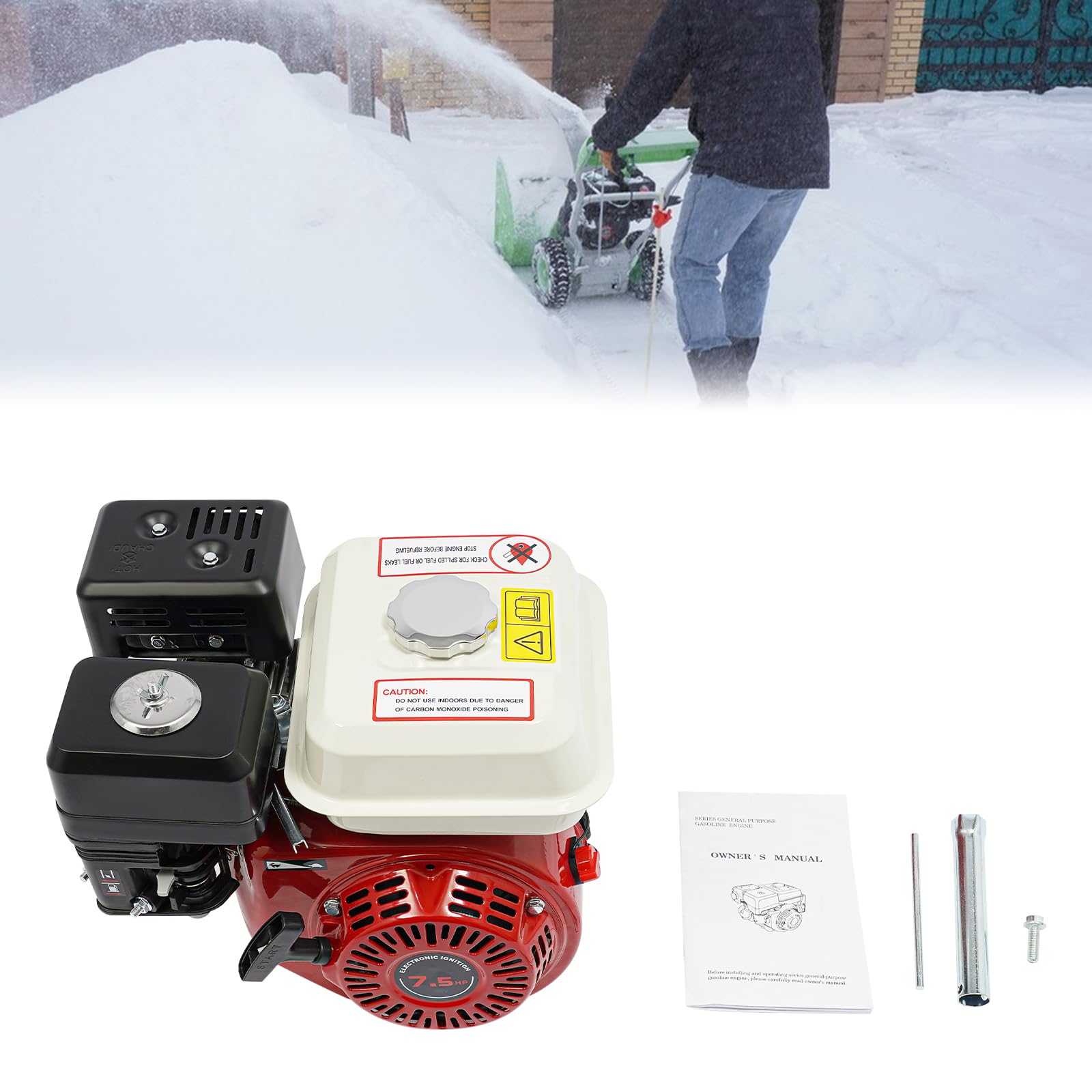 Potente motor de 4 tiempos con 7,5 CV, robusto motor de gasolina como motor multiuso y kart para diversos dispositivos