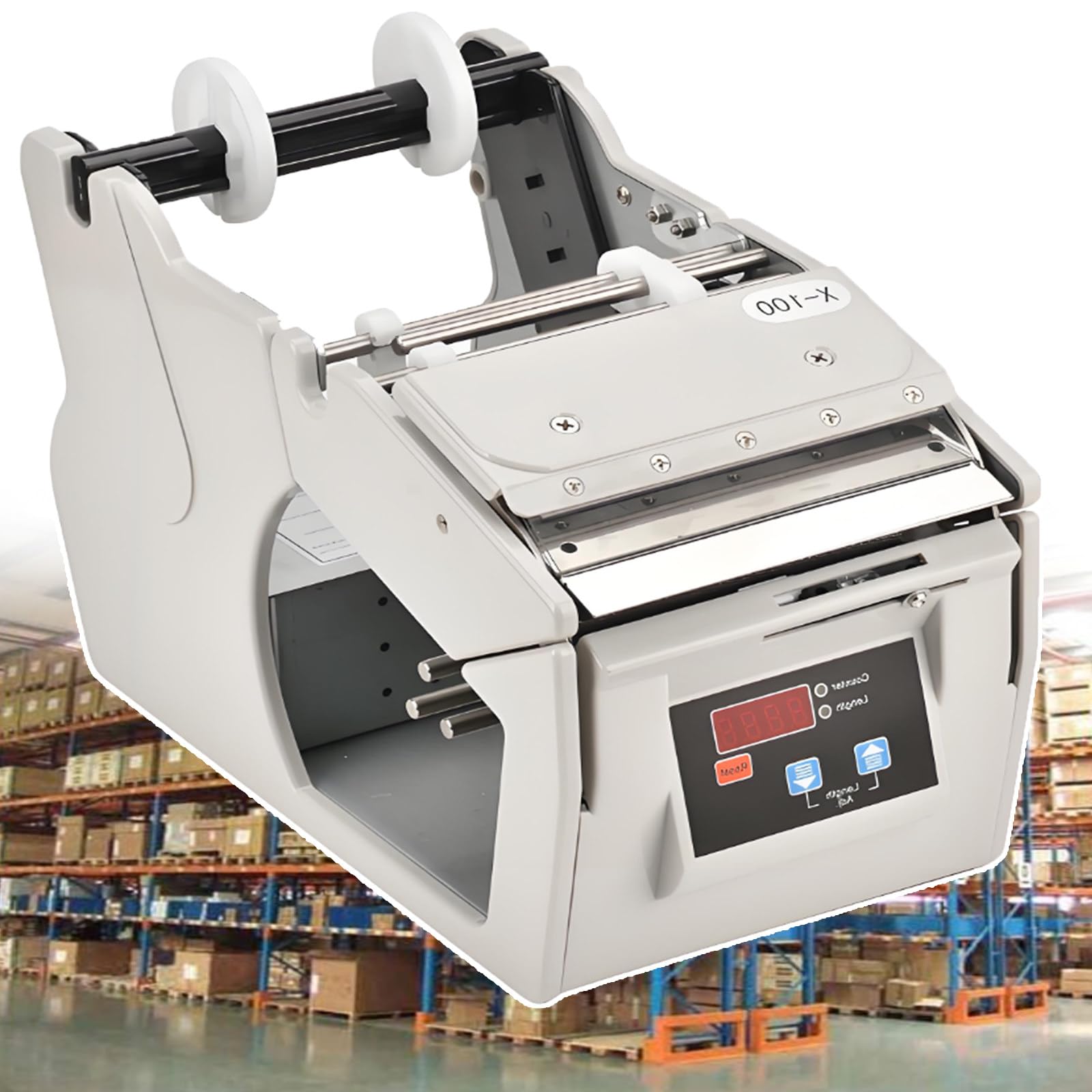 Aplikator dozownika etykiet, wysoka prędkość 130 mm/s, regulowana szerokość 5-180 mm, idealny do płaskich etykiet z kodami kreskowymi i zasobami na linii produkcyjnej