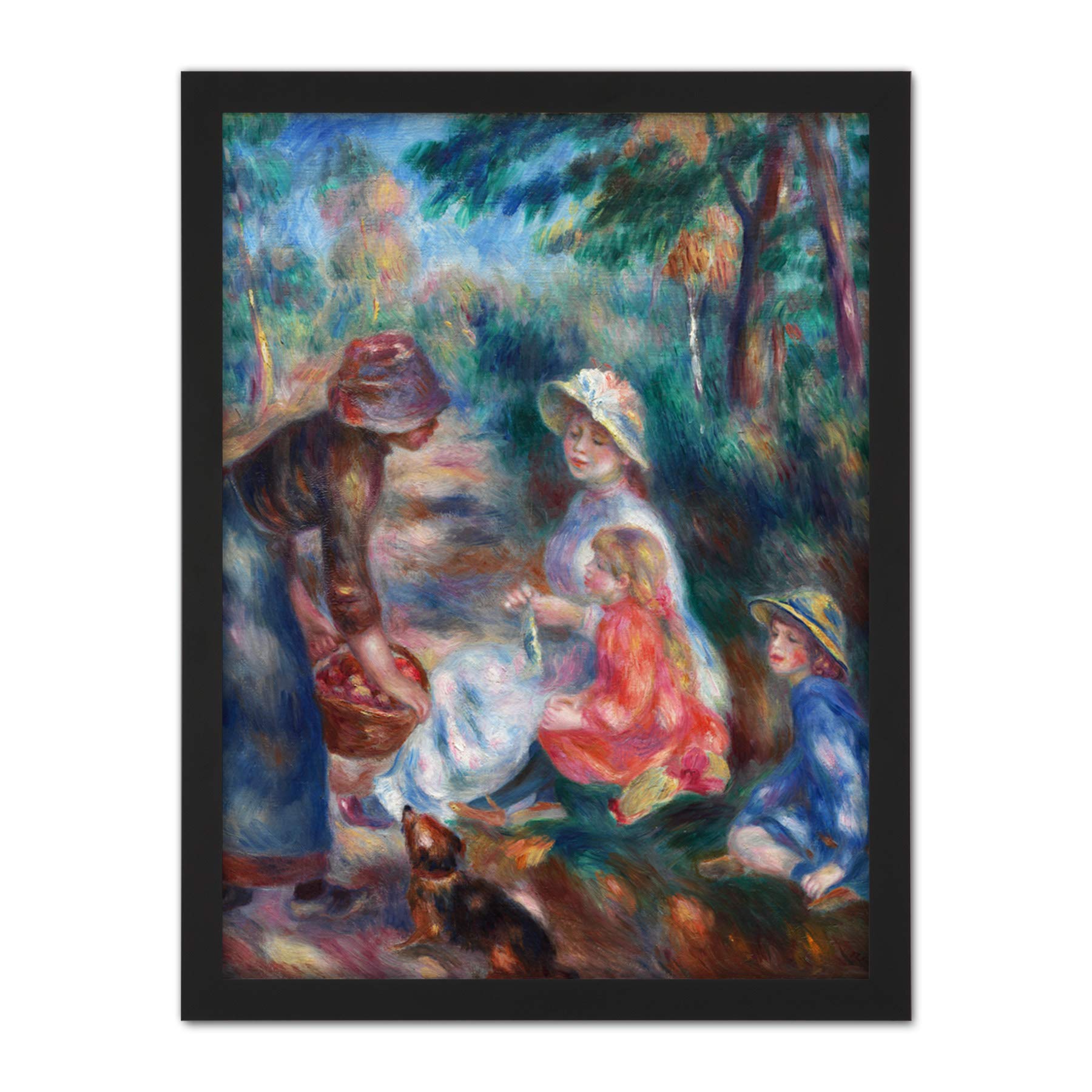Artery8 Renoir The Apple Seller Painting Artwork Framed Wall Art Print 18X24 Inch