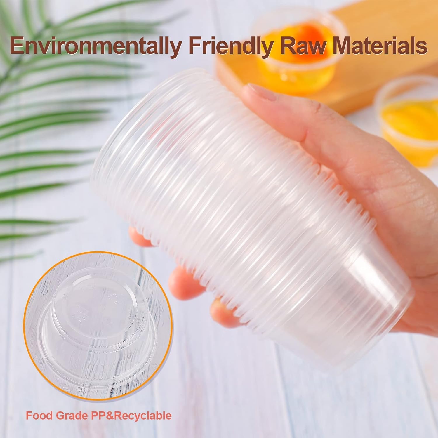 TashiBox Disposable Mini Cups, Portion Cups (No Lids), 200 Count (1 oz)