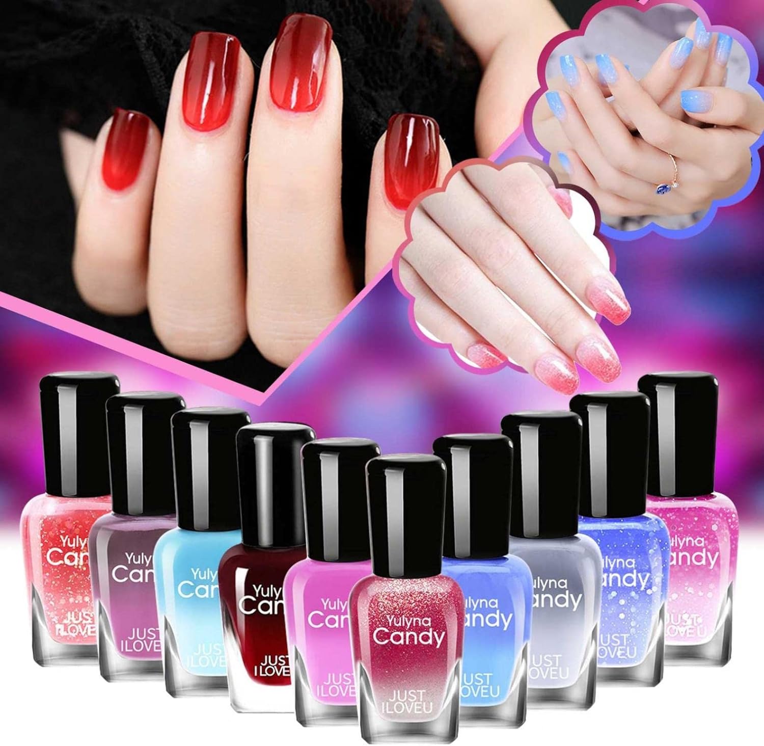Rpporm Colour Changing Gel Polish Temperature Control Colour Changing
