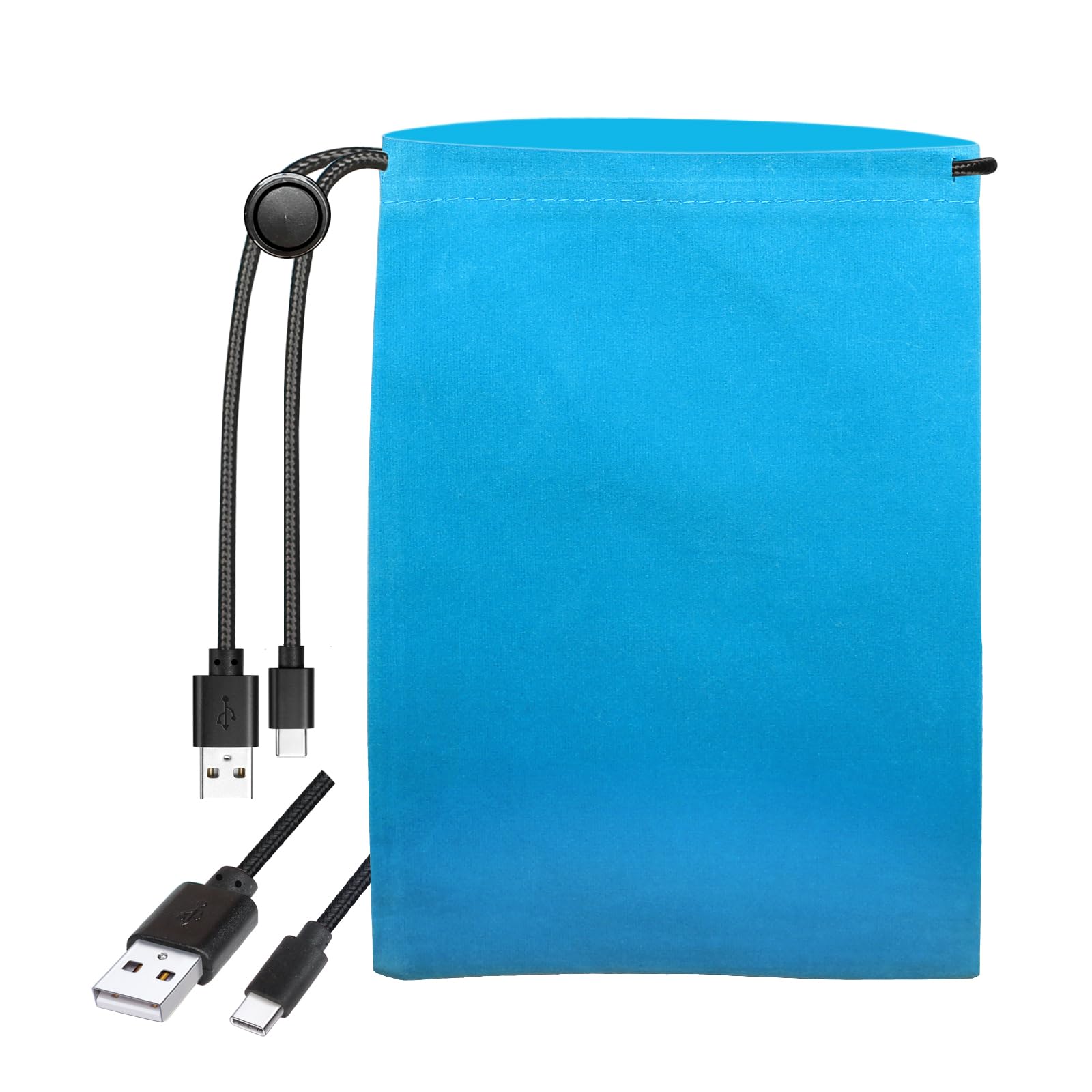 QLSOIN Travel Cable Organizer with USB Type-c Cord link Case Pouch Electronic Accessories Portable Carry Storage Bag for Link of Mobile Communication Devices Blue