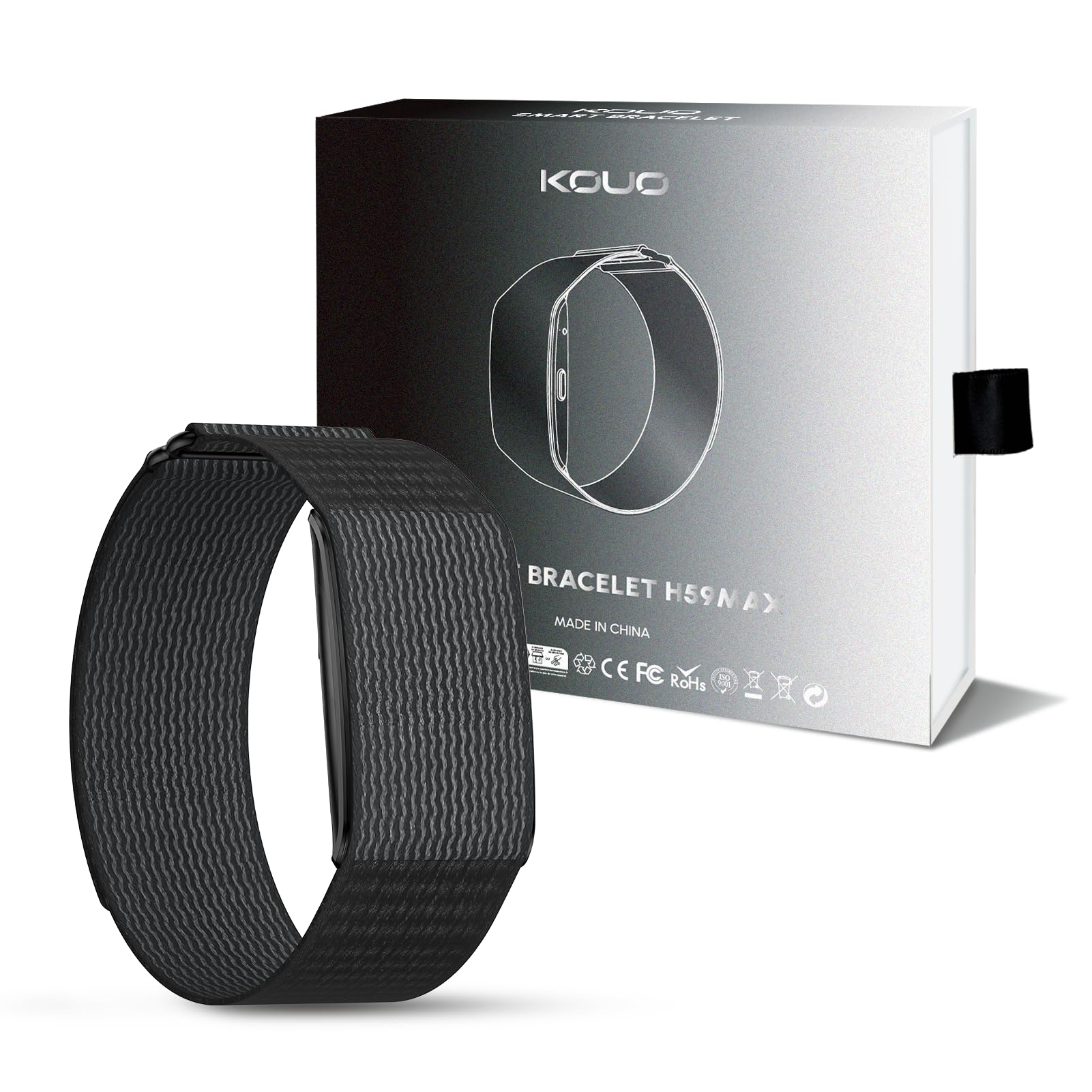 KOUO Smart Bracelet, 170+ Sport Modes, 24/7 Sleep & Health Band, Free APP