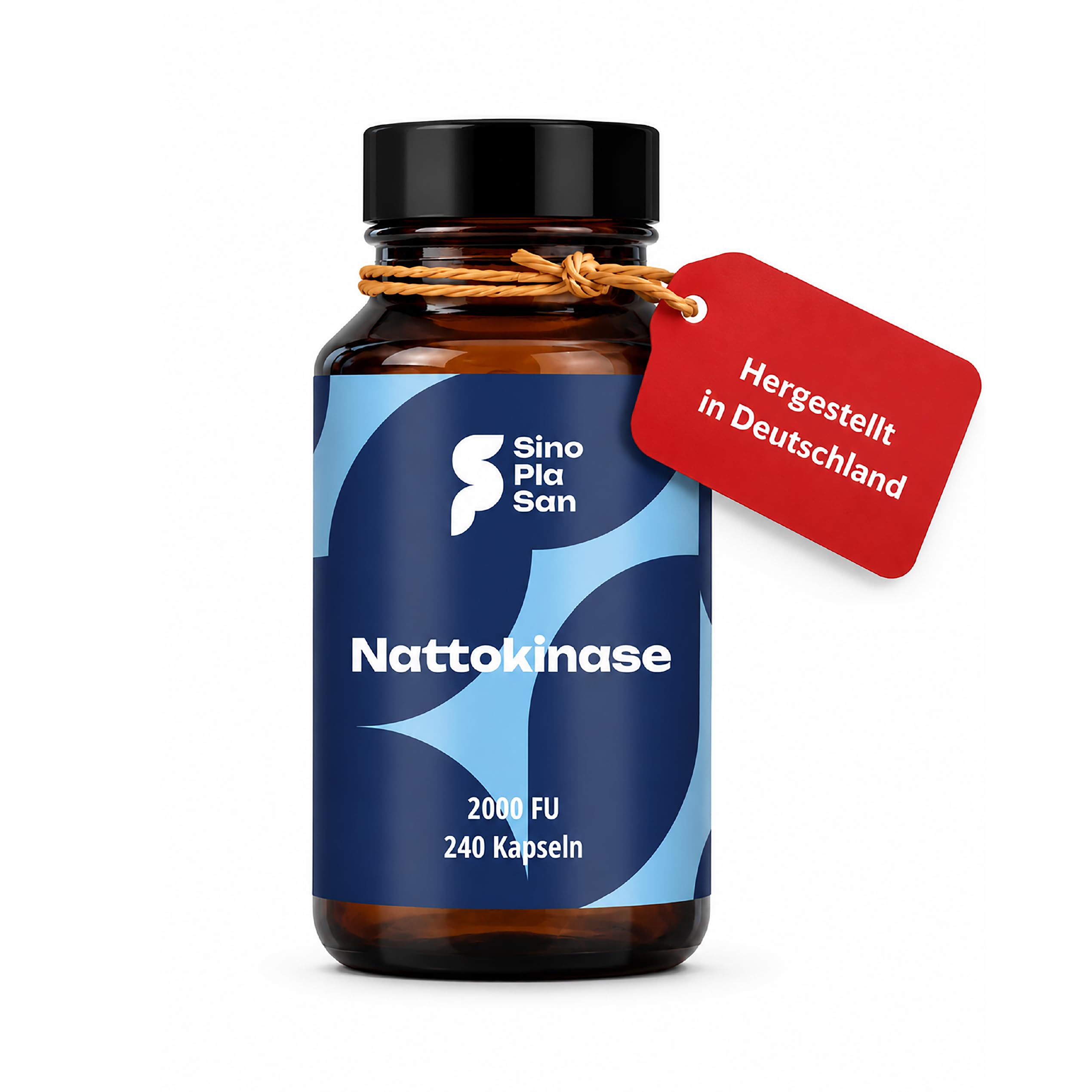 Nattokinase 100mg pro Kapsel | vegan | 20.000 FU | ohne Vitamin K1 & K2 | ohne mikrokristalline Cellulose & Magnesiumstearat | 240 Kapseln