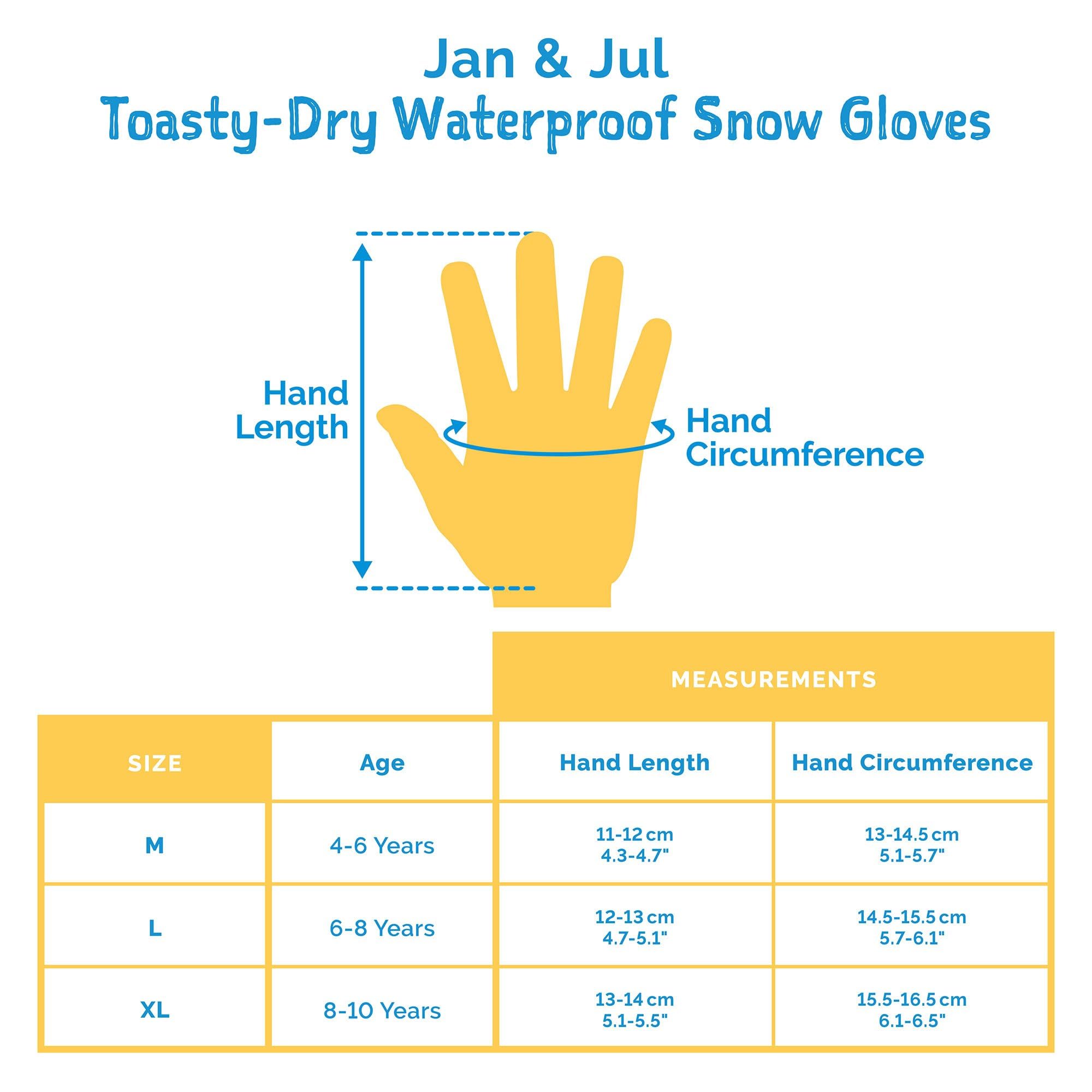 JAN & JUL Guantes de invierno impermeables aislados para niños