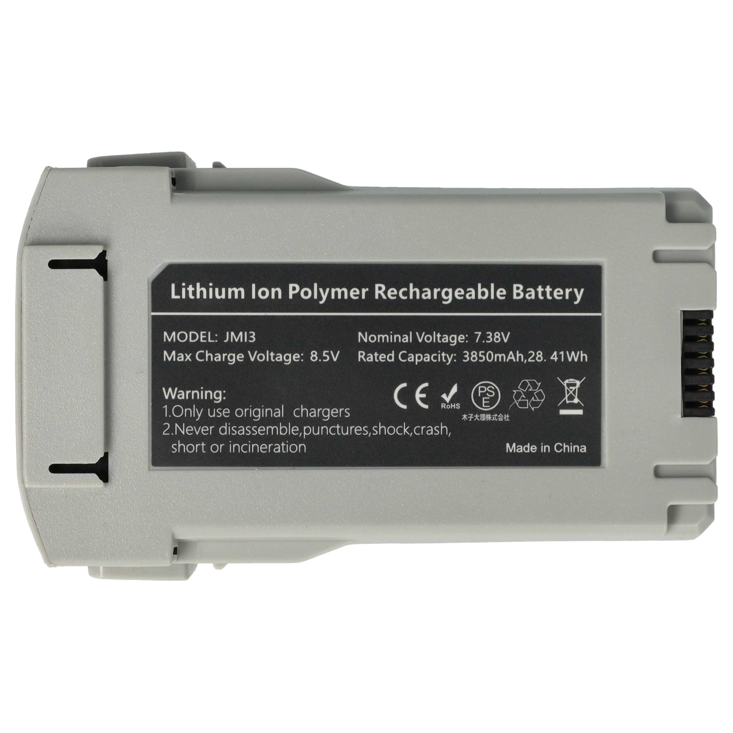 vhbw 2x batteria sostituisce DJI BWX140-2590-7.32, BWX162-2453-7.38 per drone quadricottero multicottero (3850mAh, 7,4V, Li-Poly)