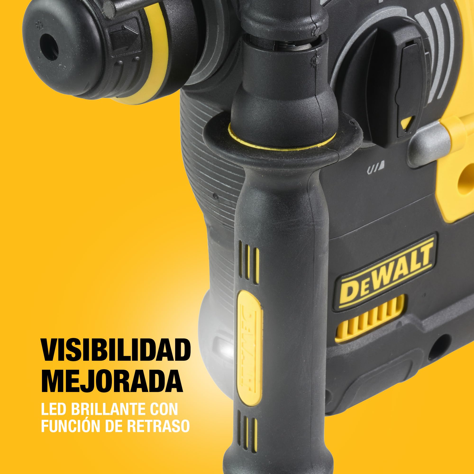 DEWALT Martillo Electroneumático Brushless 24mm SDS-Plus 18V XR, Unidad Sin Batería ni Cargador, DCH273NT-XJ
