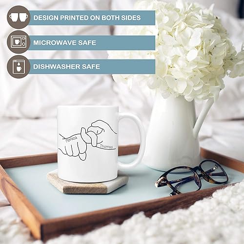 Miniatura 2 de ASL Friend Sign Personalized Ceramic Coffee Mug, 11 or 15 oz