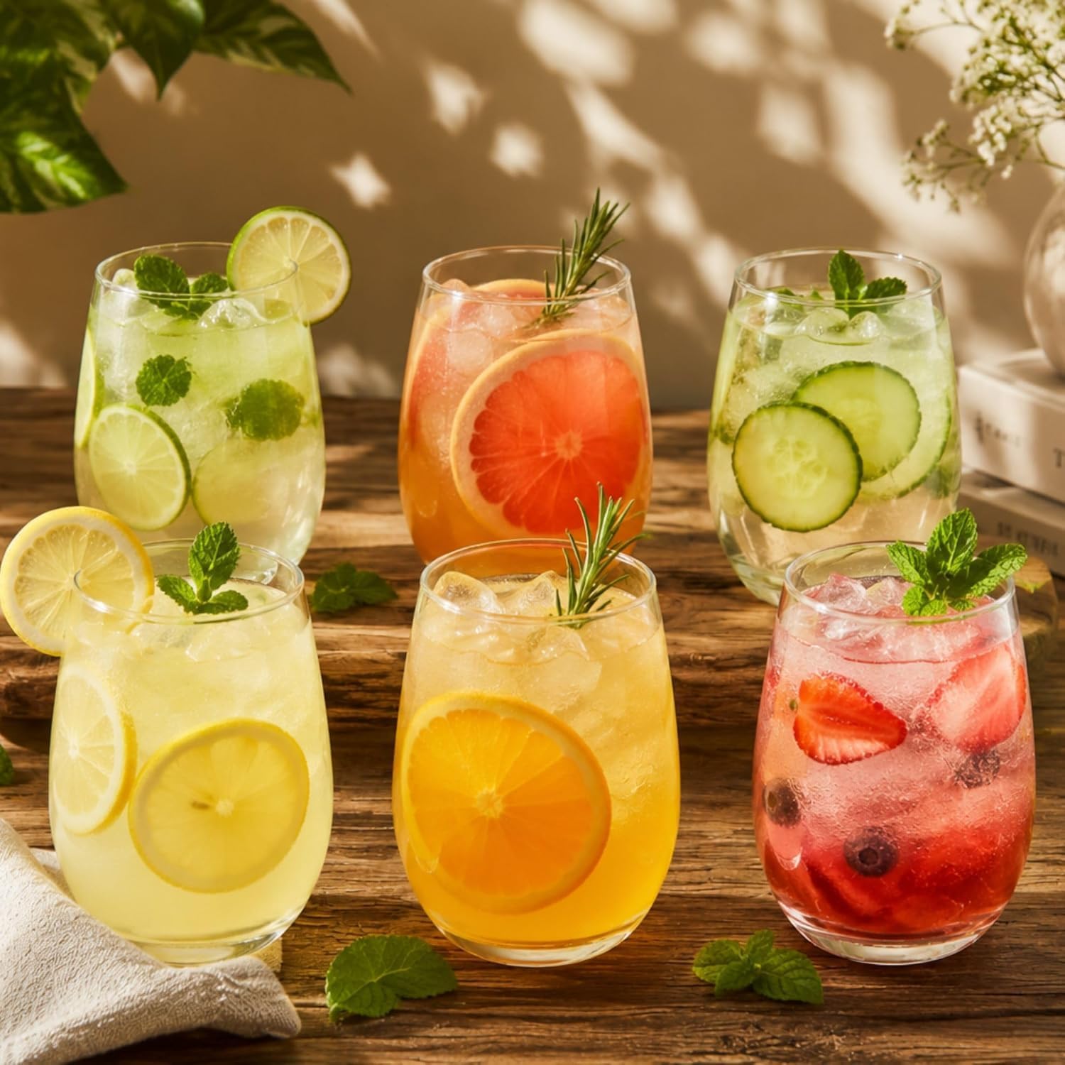 Tumbler Glasses Set of 6, 350 ml Transparent | Dishwasher Safe Toughened Crystal Clear Glass | Daily Use Tranparent Drinking Glass Set for Water, Cocktail, Juice, Milkshake, Coke, Soda-picture-23