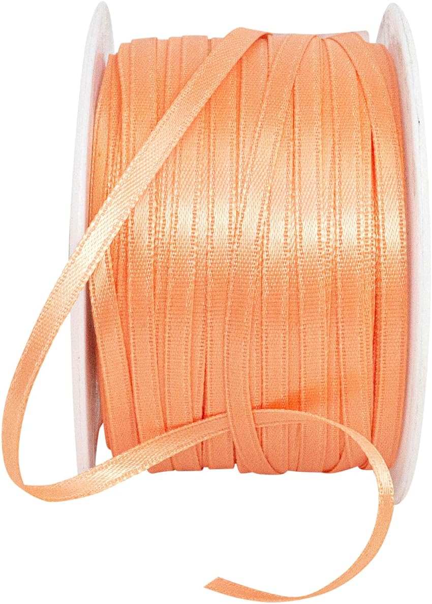 Reliant Ribbon 4950-062-18C Ribbon, 1/8 Inch X 100 Yards, Peach