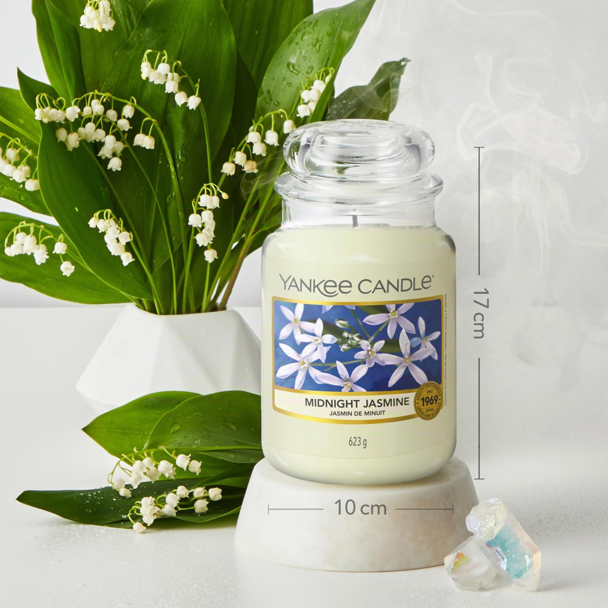 Yankee Candle Vela Aromática Midnight Jasmine Tarro Grande 150h Regalo Mujer