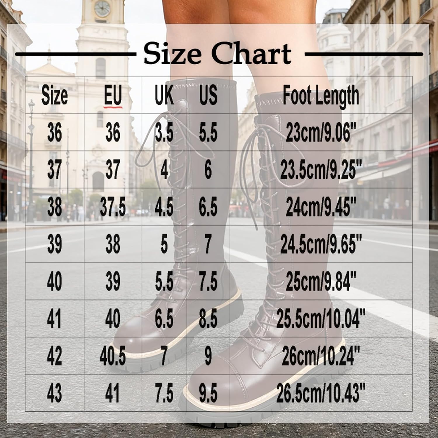 Womens Casual Winter Lace Up Combat Boots Thick Sole Chunky Heel Long Boots