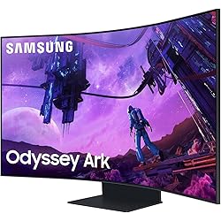 SAMSUNG Monitor Odyssey Ark S55BG970NU de 55'' - Pantalla Curva 1000R de 55", Resolución UHD 4K, Tecnología Quantum Mini-LED; FreeSync Premium Pro, Procesador Neural Quantum con IA