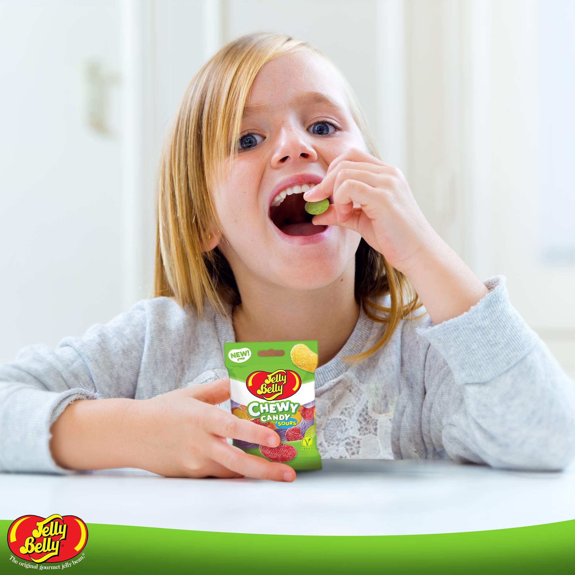 Jelly Belly Jelly Beans, bezglutenowe słodycze, bez nabiału i tłuszczu, różne cukierki do żucia, słodkie smakołyki dla dzieci w każdym wieku, 12 x 60 gramów