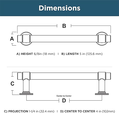 Miniatura 5 de Franklin Brass  P29520Z-CZ-B barra recta de 3 pulgadas para gabinete