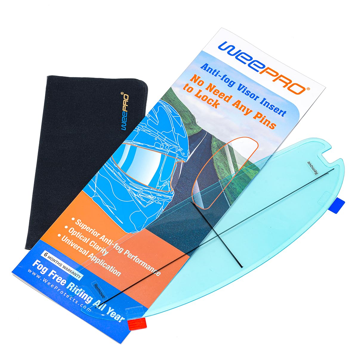 Full Face Helmet Shield Anti Fog Film for Motorcycle Helmet Visor Insert Fog-Resistant 3.46" x 10.7"
