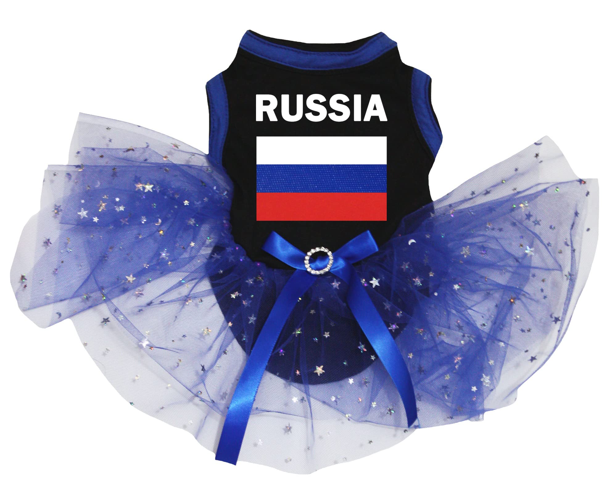 Robe pour chien Russie Doggie Style Store XXXL Noir et Bleu